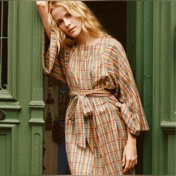 Doen Dresses & Skirts - Doen Calder Dress in Rainbow Plaid
